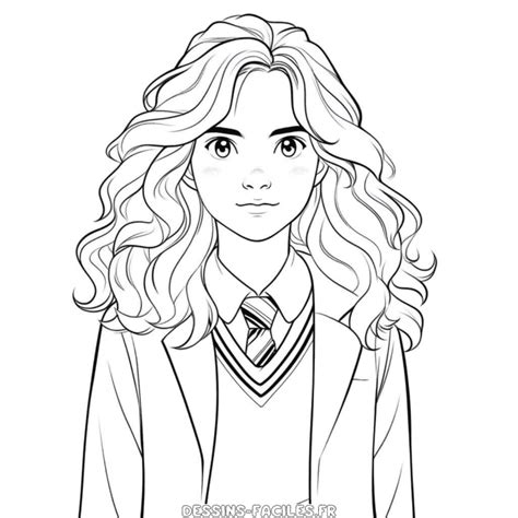 Comment dessiner Hermione Granger facile (dessin Hermione en。